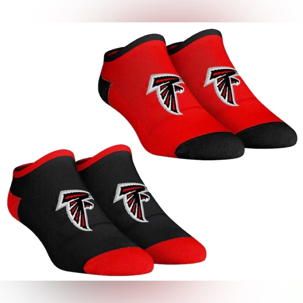 Women's Atlanta Falcons Rock Em Socks Core Team 2-Pack Low Cut Ankle Socks